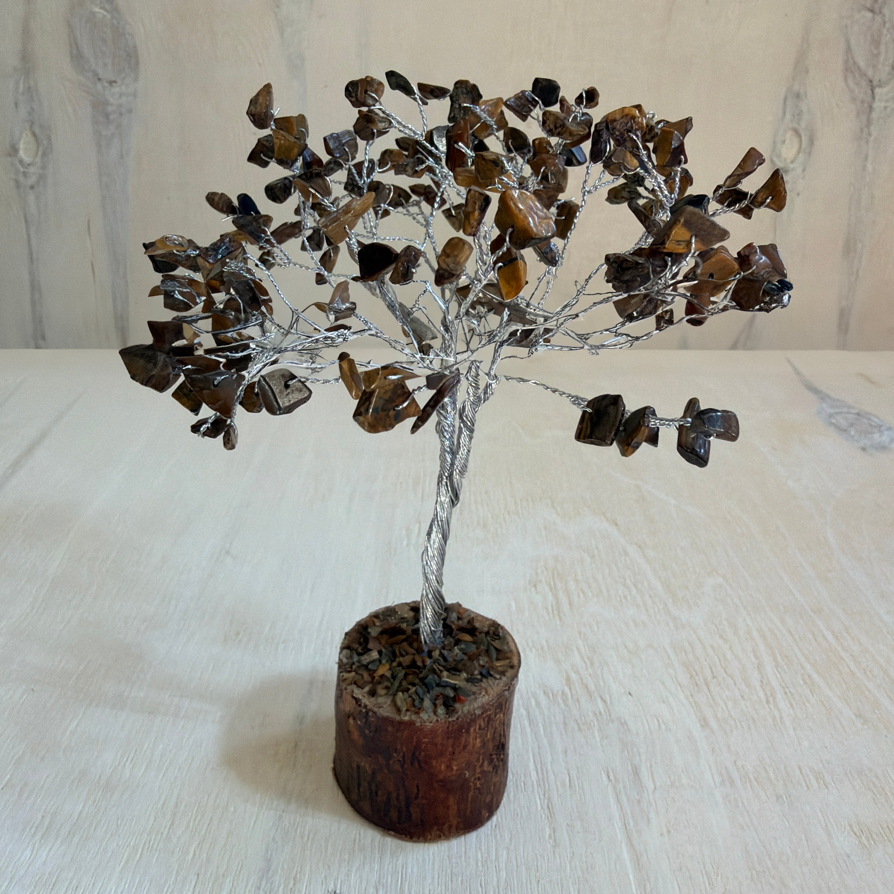 Tiger's Eye Gemstone Tree of Life - 160 Beads | Feng Shui Decor