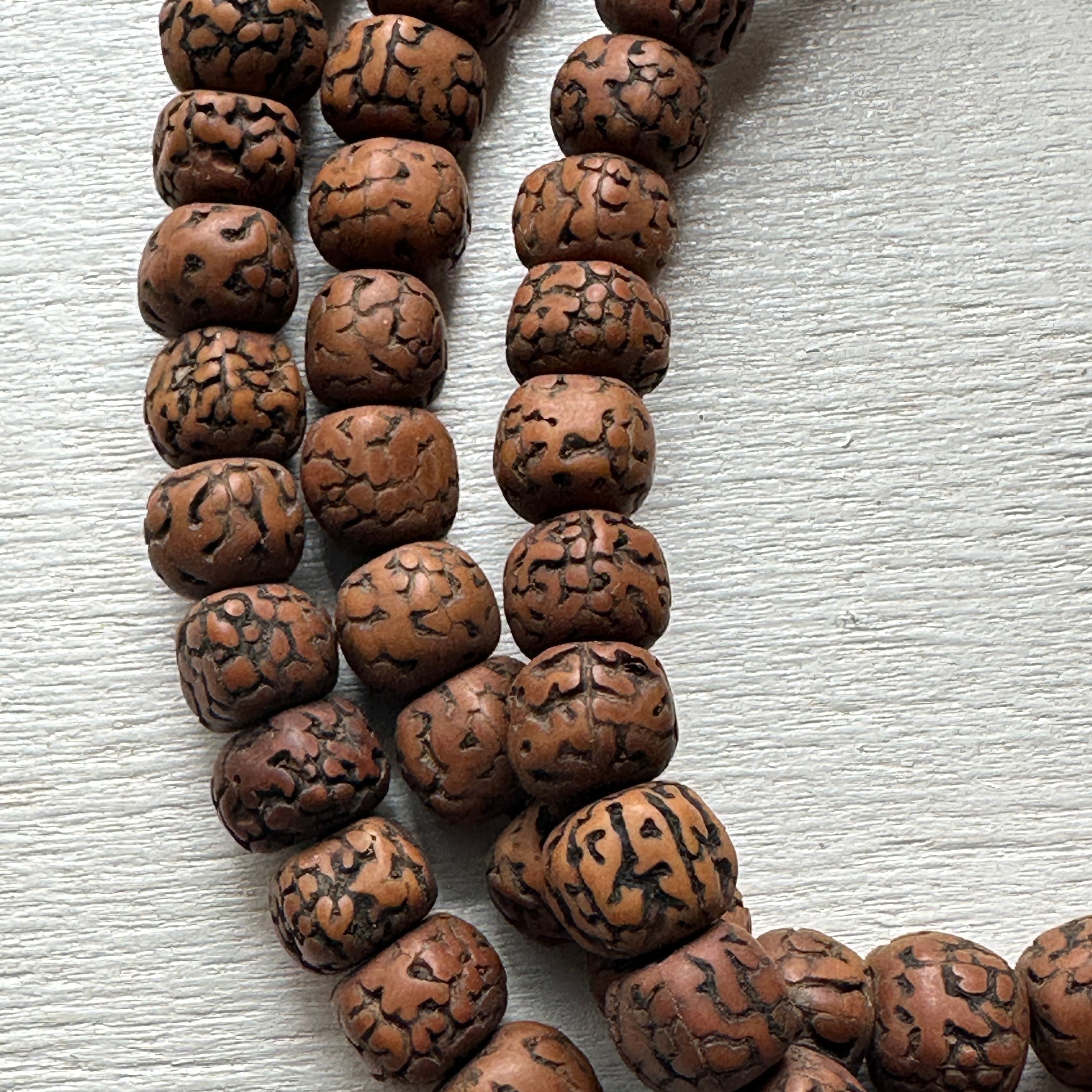 108 Meditation Mala - Holy Sanded Rudraksha Beads