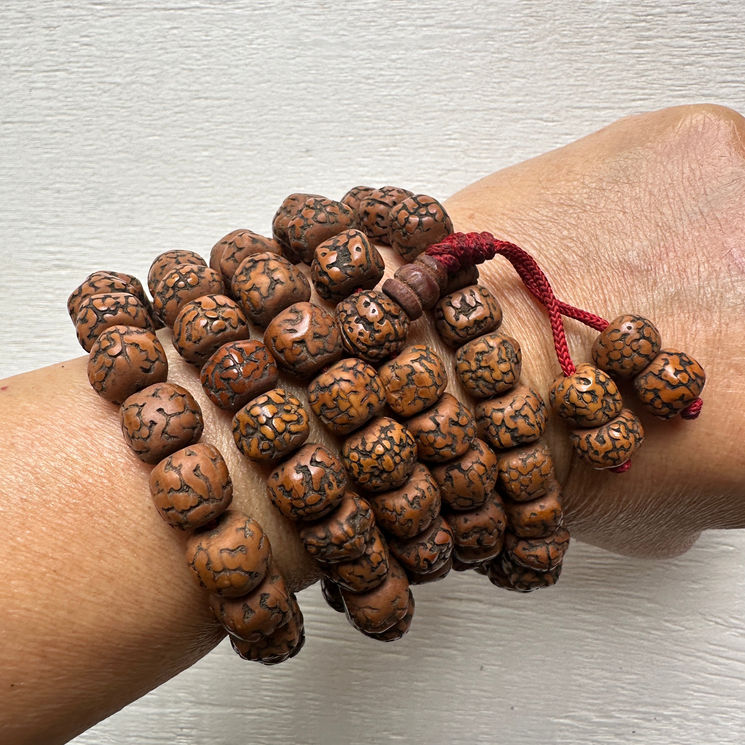 108 Meditation Mala - Holy Sanded Rudraksha Beads