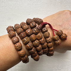 108 Meditation Mala - Holy Sanded Rudraksha Beads