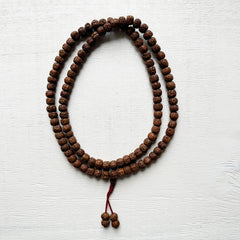 108 Meditation Mala - Holy Sanded Rudraksha Beads