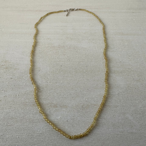 Citrine Gemstone Crystal Sterling Silver Necklace / Bracelet - 18"