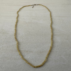 Citrine Gemstone Crystal Sterling Silver Necklace / Bracelet - 18"