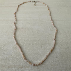 Pink Opal Gemstone Crystal Sterling Silver Necklace / Bracelet - 18"