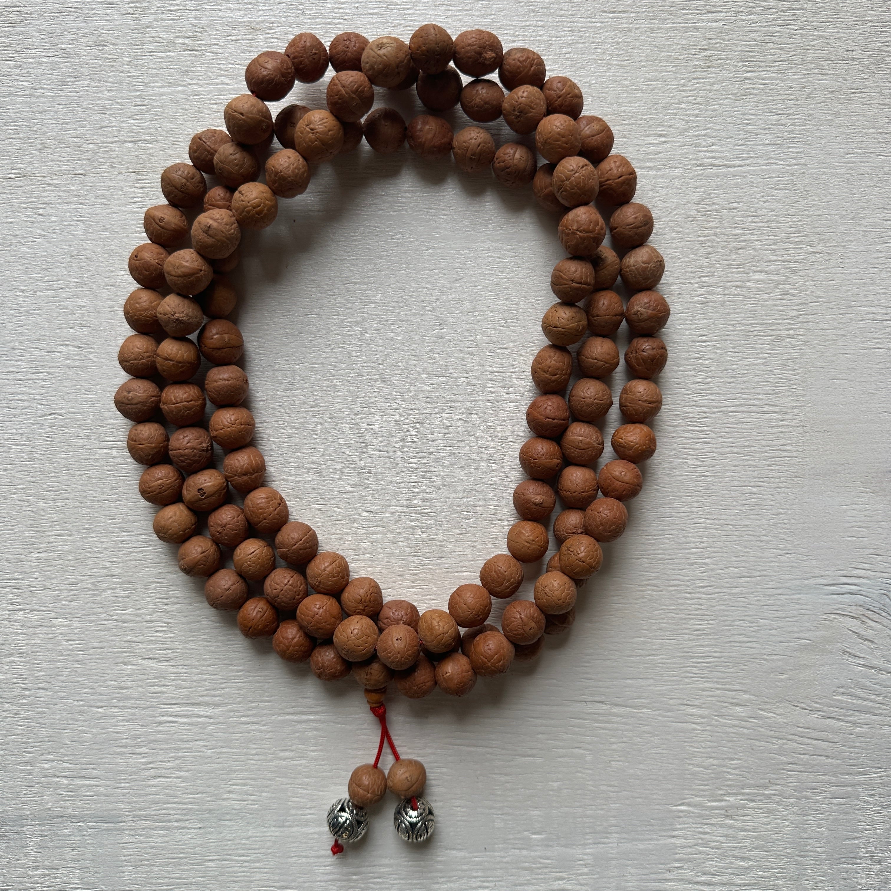 108 Bodhichitta Bead Meditation Mala - Red Cord