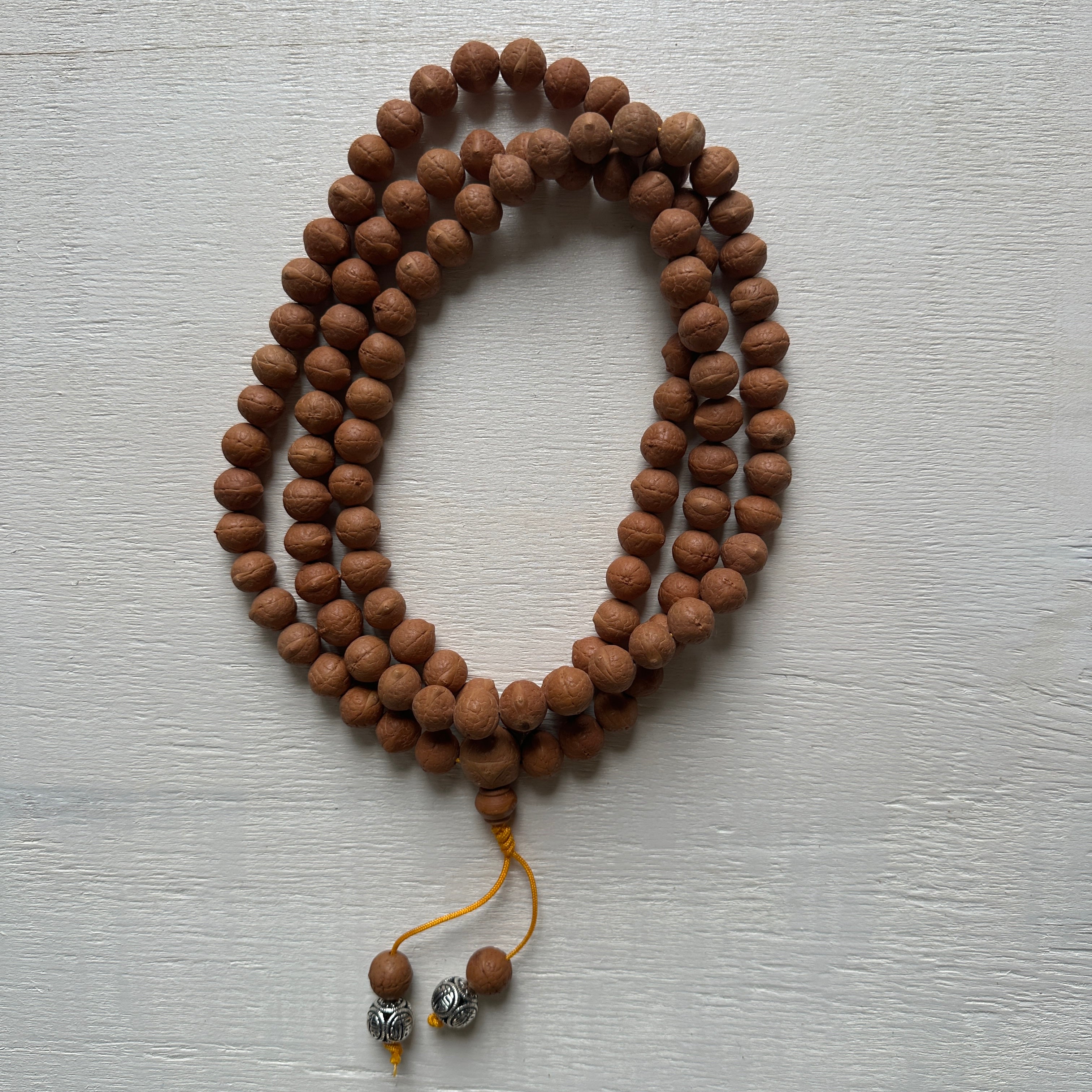 108 Bodhichitta Bead Meditation Mala - Yellow Cord