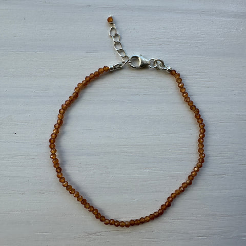 Citrine Minimalist Bracelet - 2mm - Size Small Adult