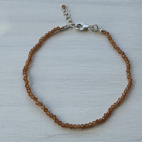 Citrine Minimalist Bracelet - 2mm - Size Small Adult