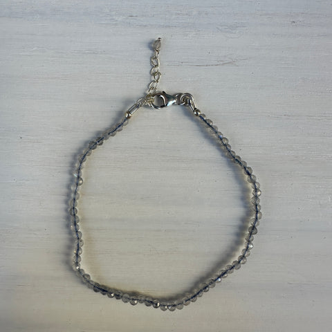 Labradorite Minimalist Bracelet - 2mm - Size Small Adult