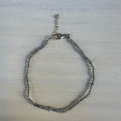 Labradorite Minimalist Bracelet - 2mm - Size Small Adult