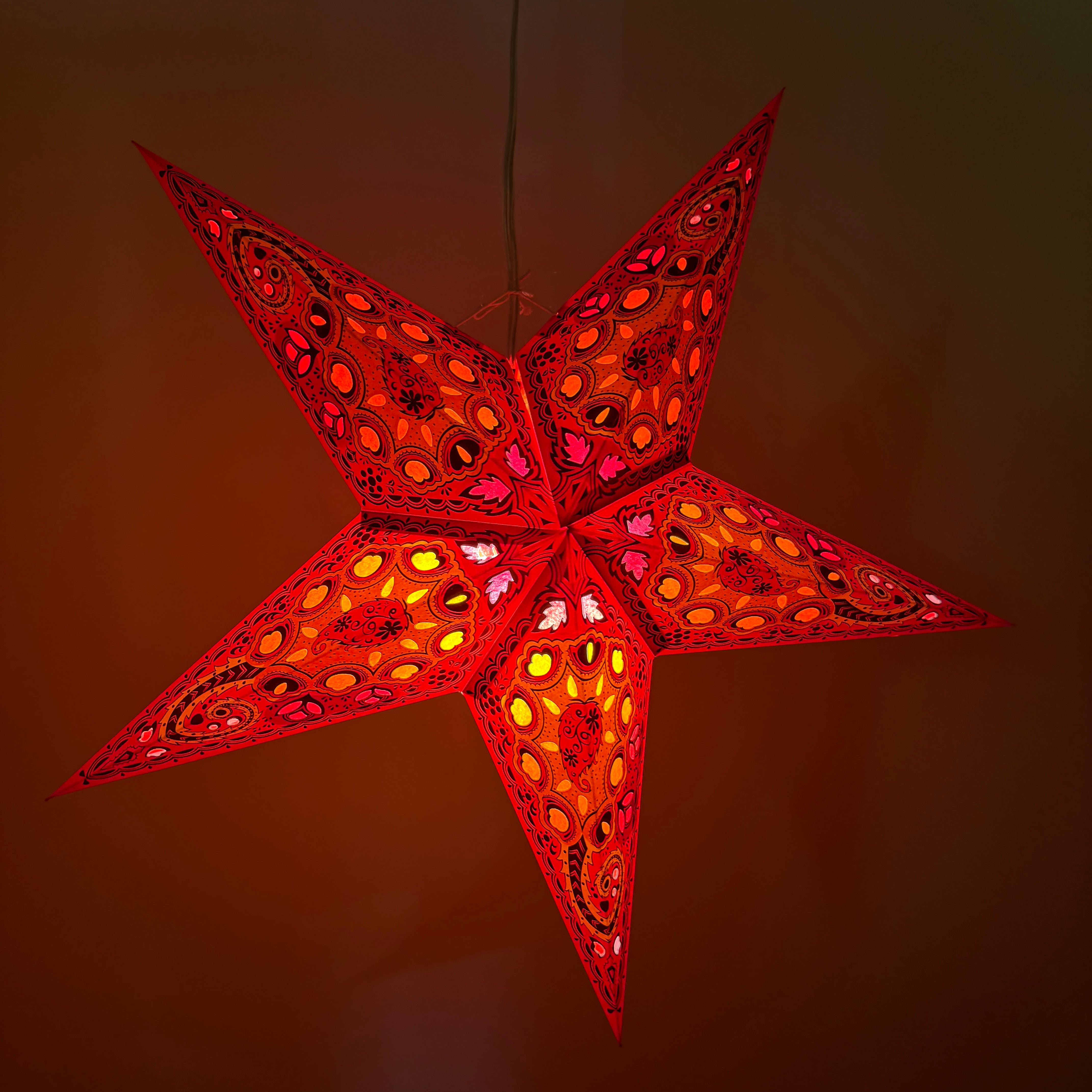 Origami Paper Star Lantern - Inferno Fantasy