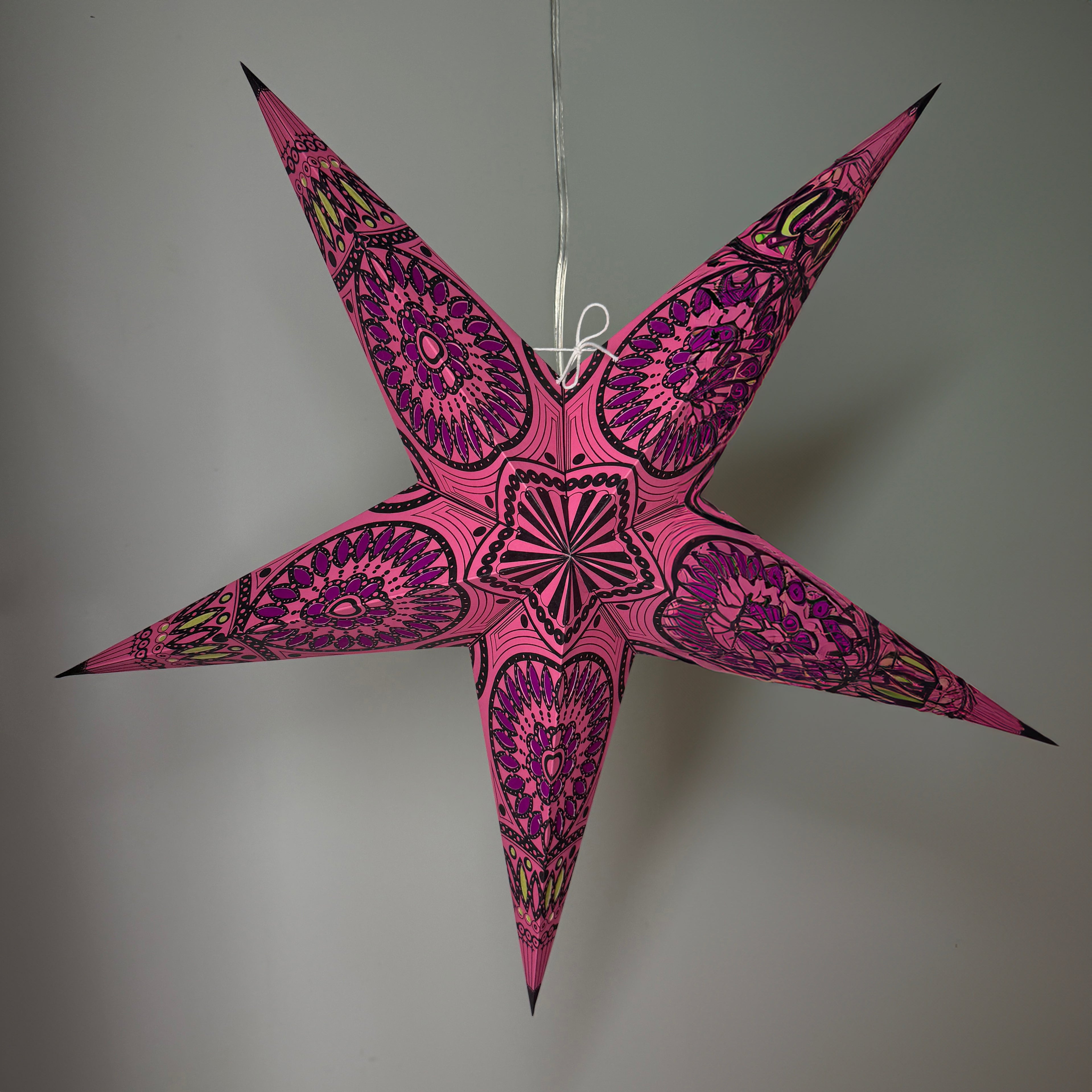 Origami Paper Star Lantern - Pink Lotus