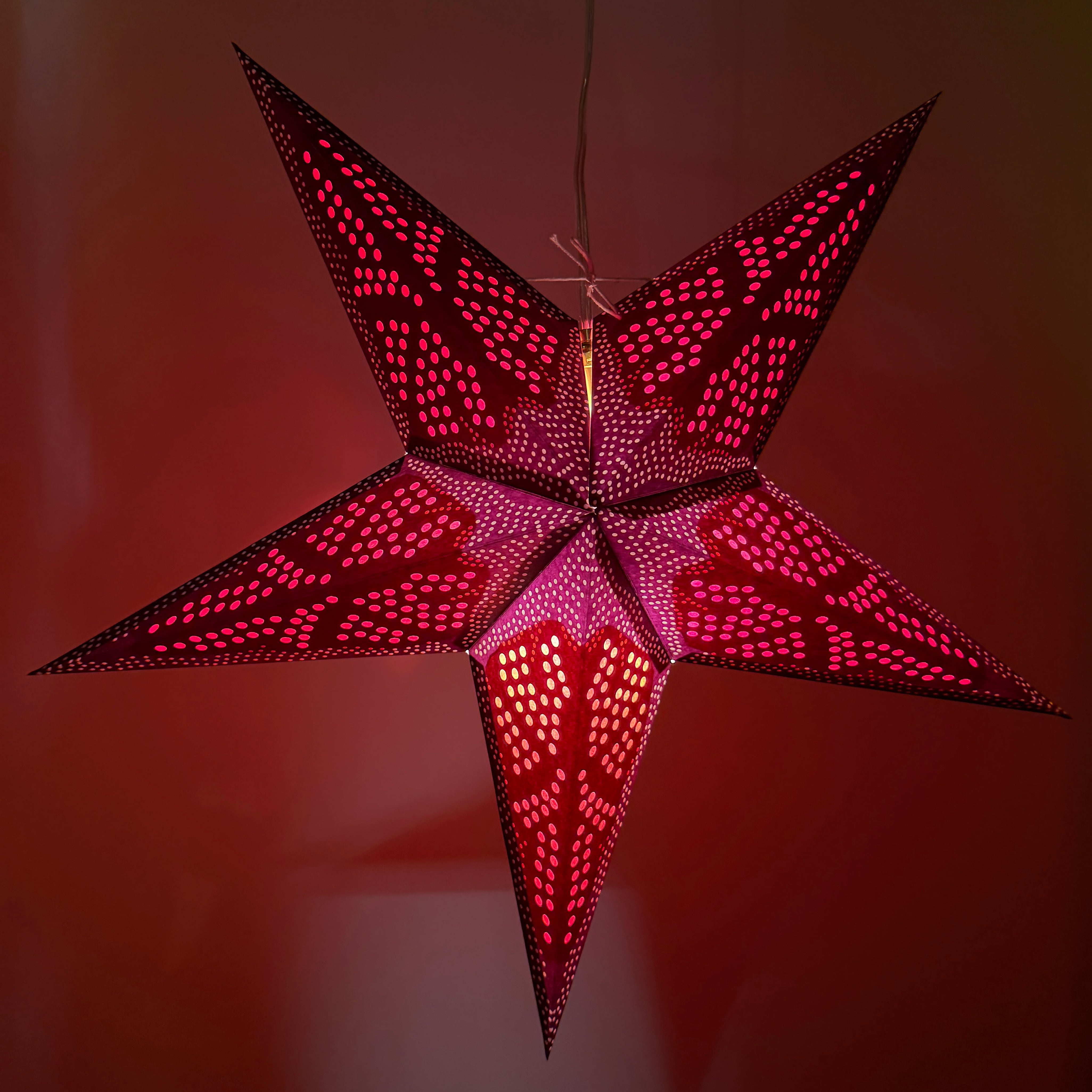 Origami Paper Star Lantern - Moroccan Pomegrante