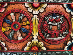 Carved Wood Wall Panel Auspicious Symbols - 103