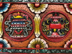 Carved Wood Wall Panel Auspicious Symbols - 104