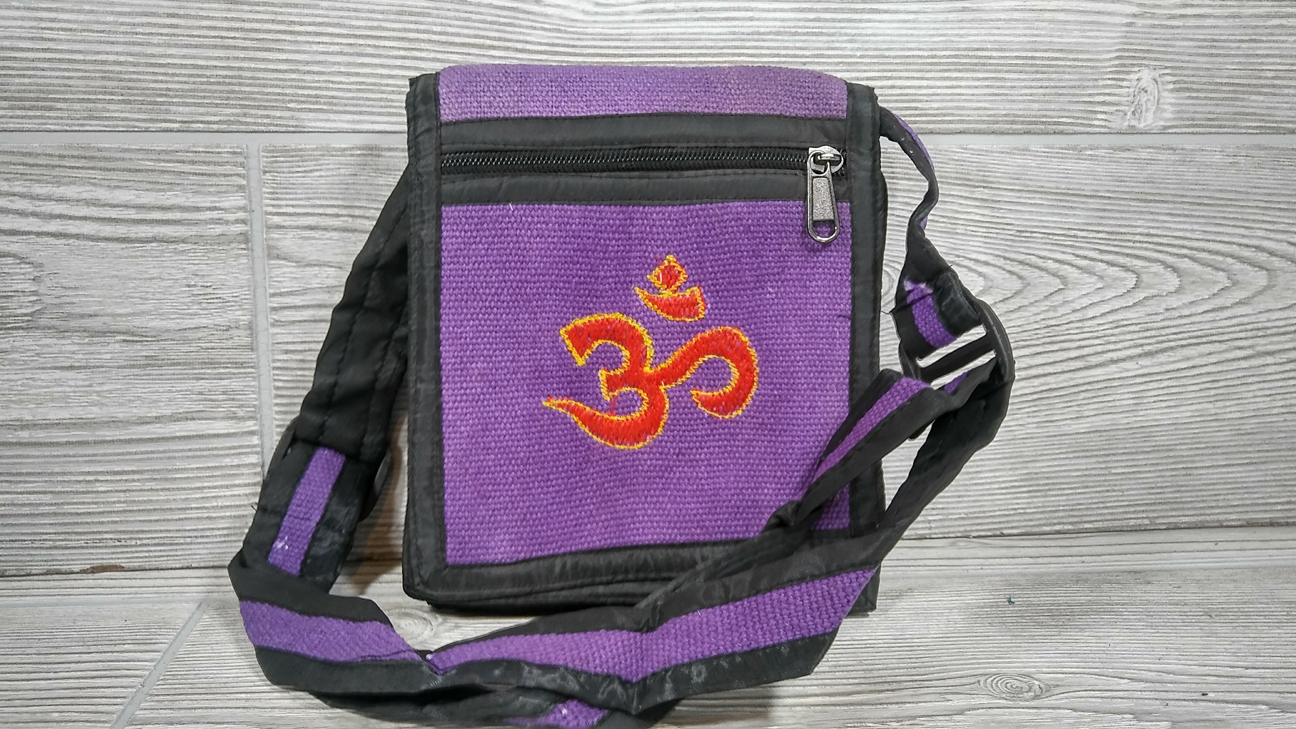 Small Purple Cotton Bag- Handmade in Nepal