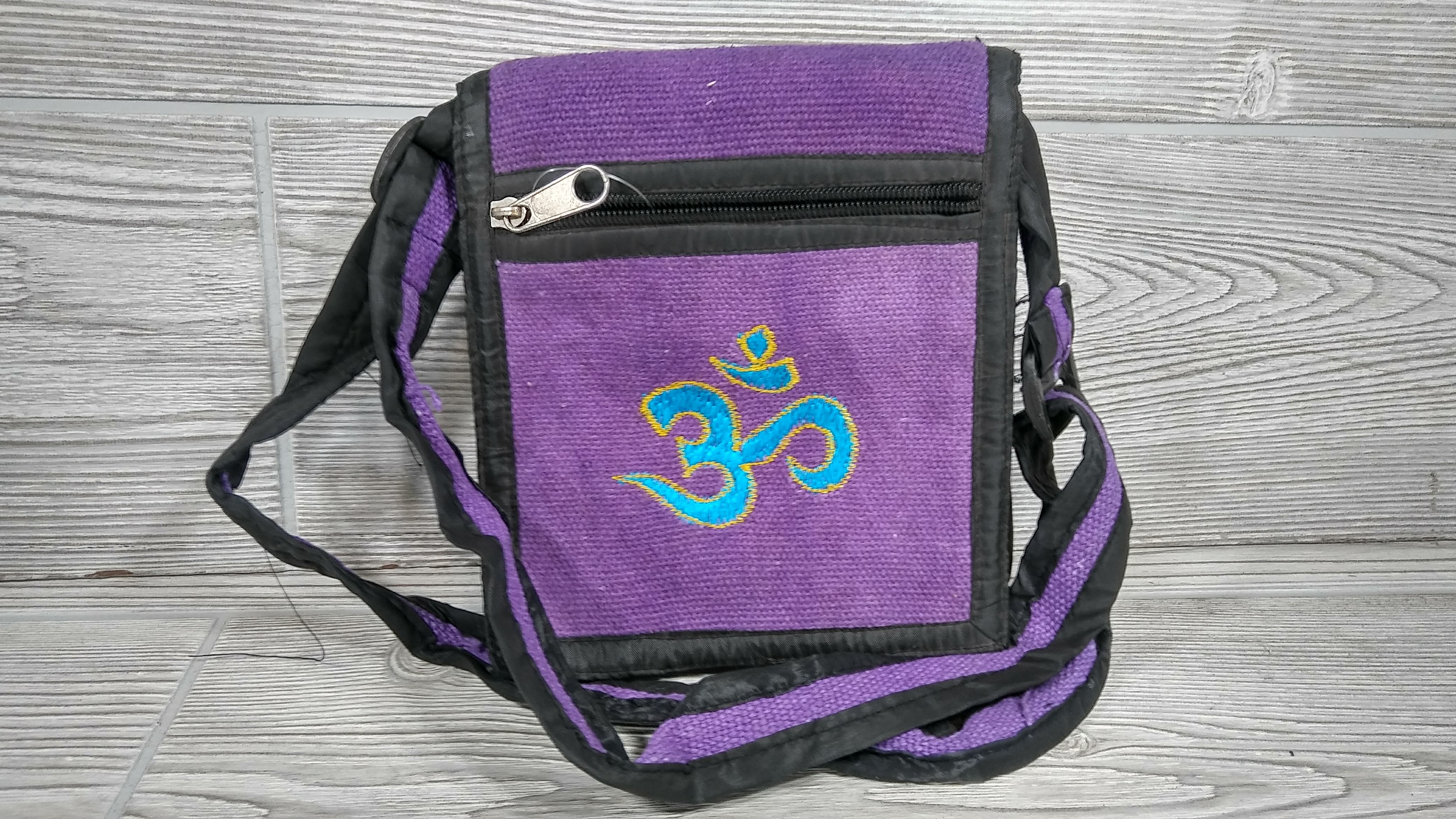Small Purple Cotton Bag- Handmade in Nepal