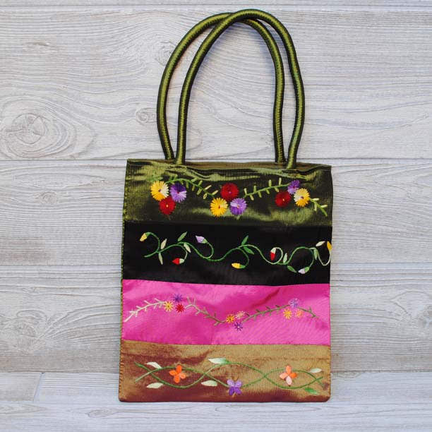 Silk Floral Embroidery Bag 103
