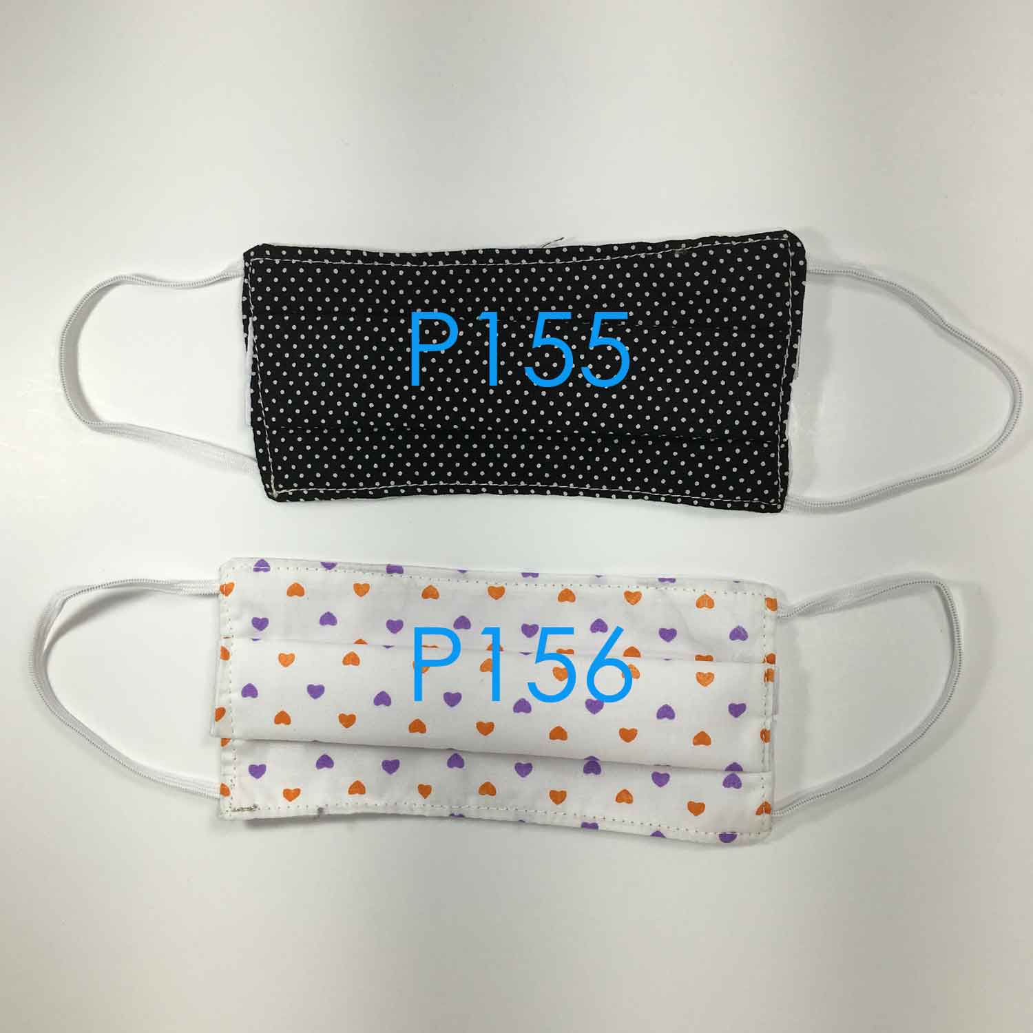 Handmade SMALL KIDS Cloth Face Masks - Pleated - P155-P156