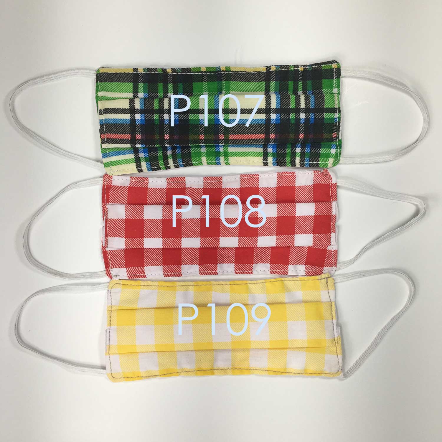 Handmade Cotton SMALL KIDS Face Masks - Pleated - P107-P109
