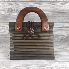 Natural Eco-Friendly Bamboo Bag - Small - Brown
