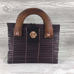 Natural Eco-Friendly Bamboo Bag - Small - Maroon