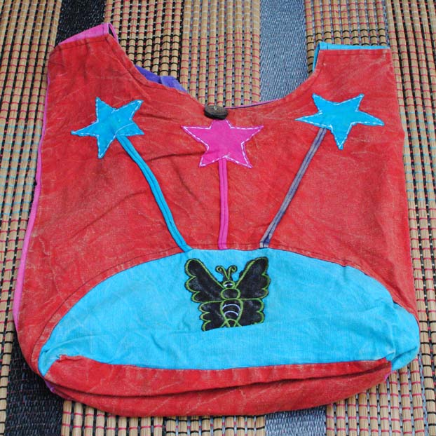 Handmade Hobo Boho Cotton Crossbody Bag - 115