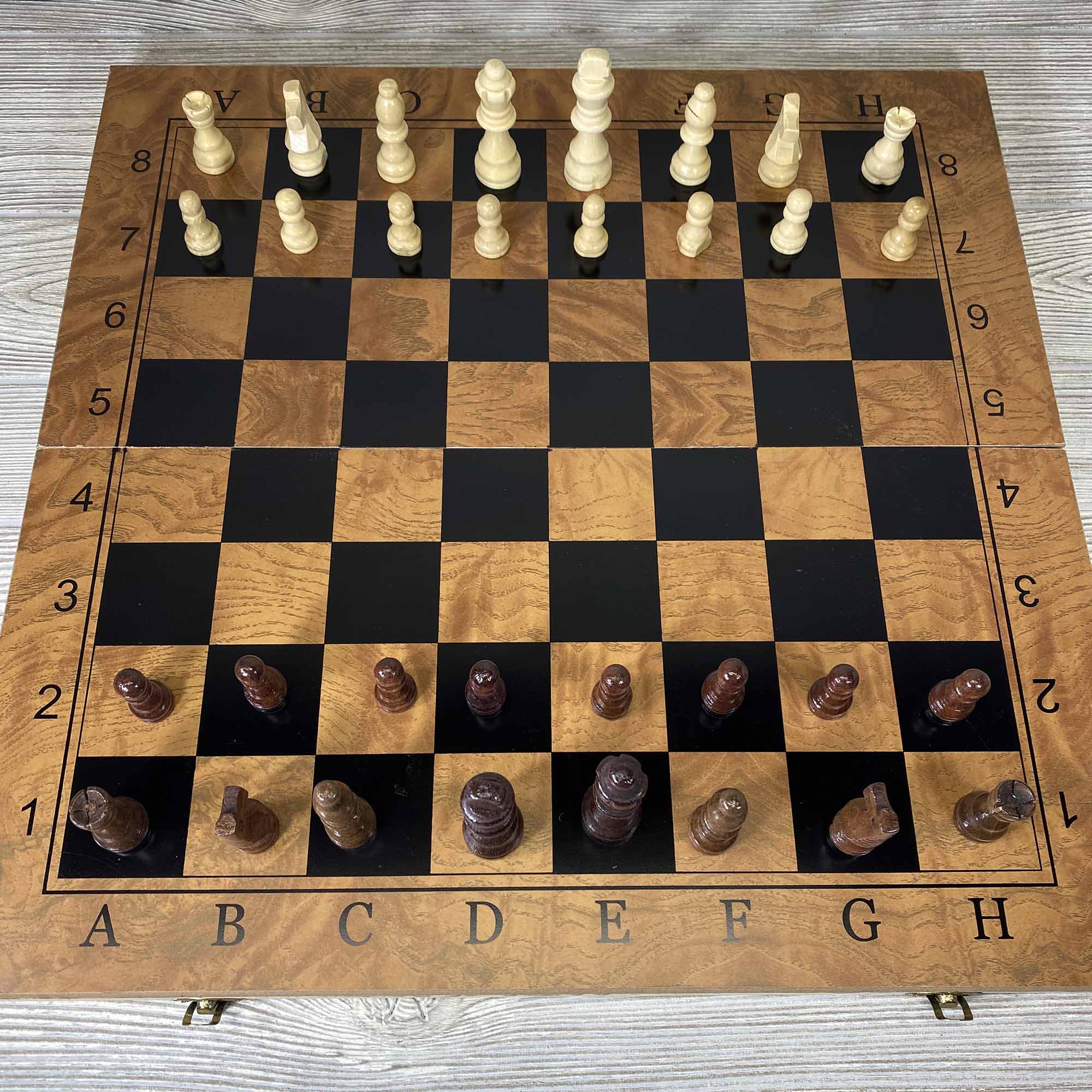Wooden Chess Set / 3-in-1 Game Set - Mini