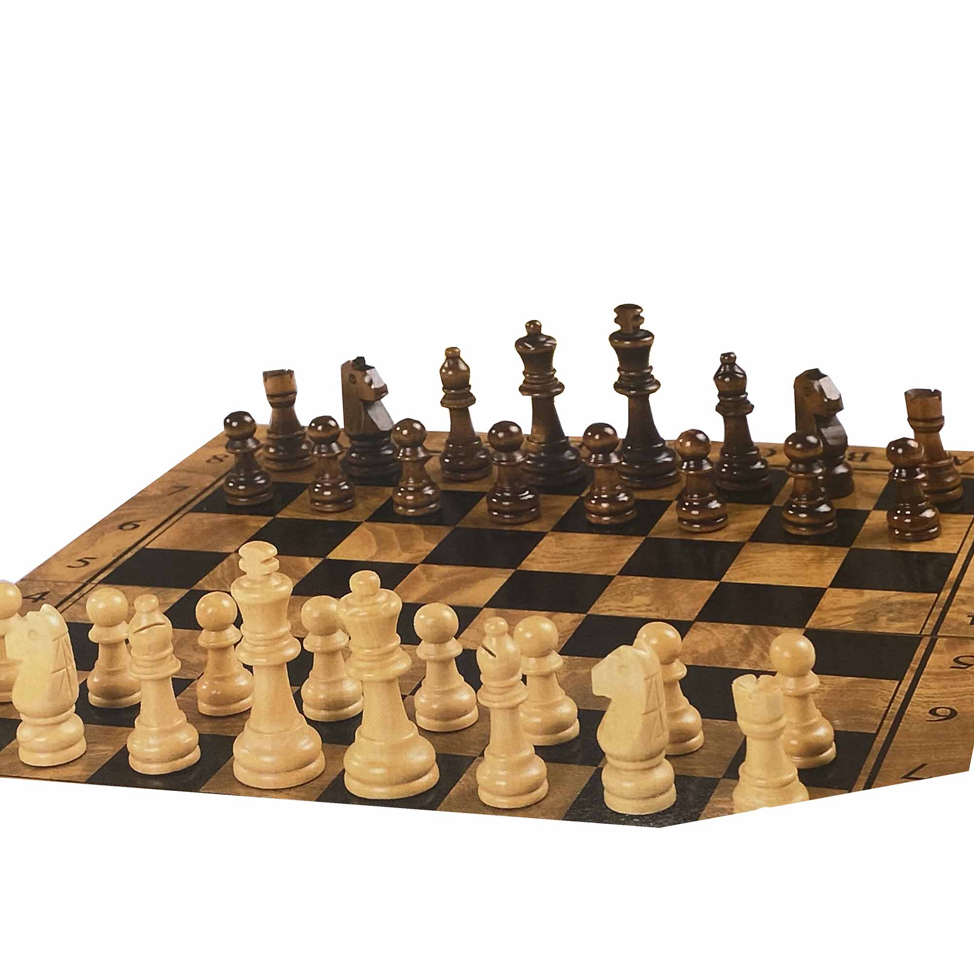 Wooden Chess Set / 3-in-1 Game Set - Jumbo