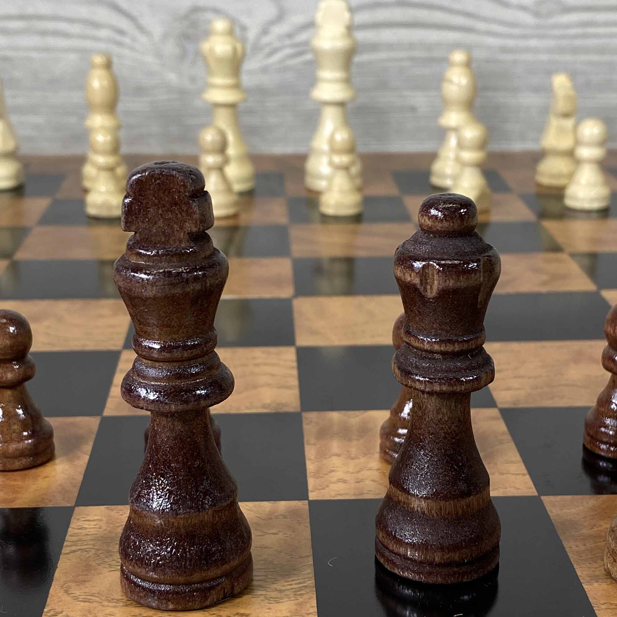 Wooden Chess Set / 3-in-1 Game Set - Jumbo