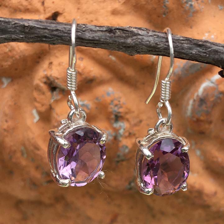 Amethyst Sterling Silver Earrings