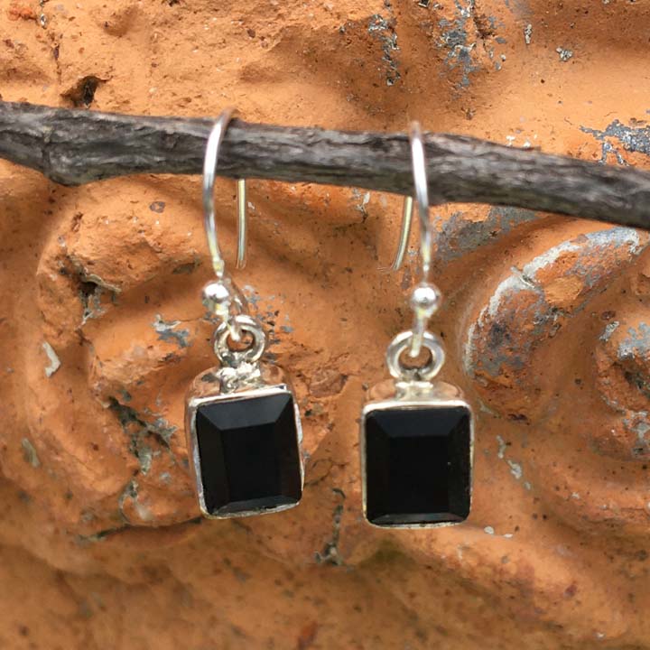 Black Onyx Sterling Silver Earrings