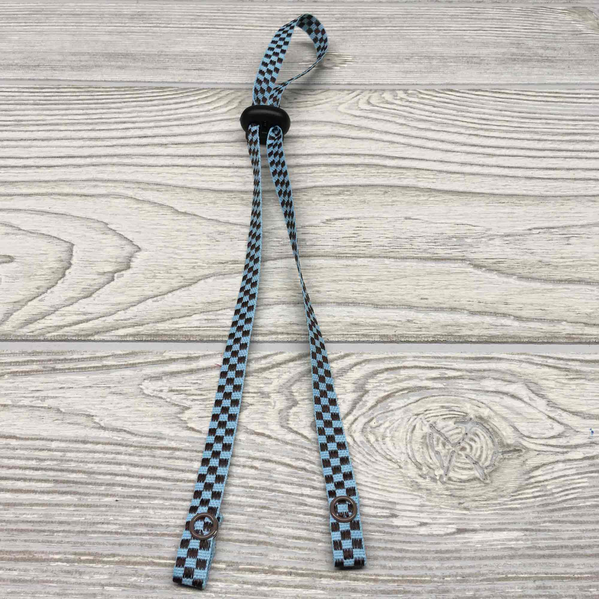 Chic Face Mask Lanyard Holder Strap with Stopper 24” - Checkered
