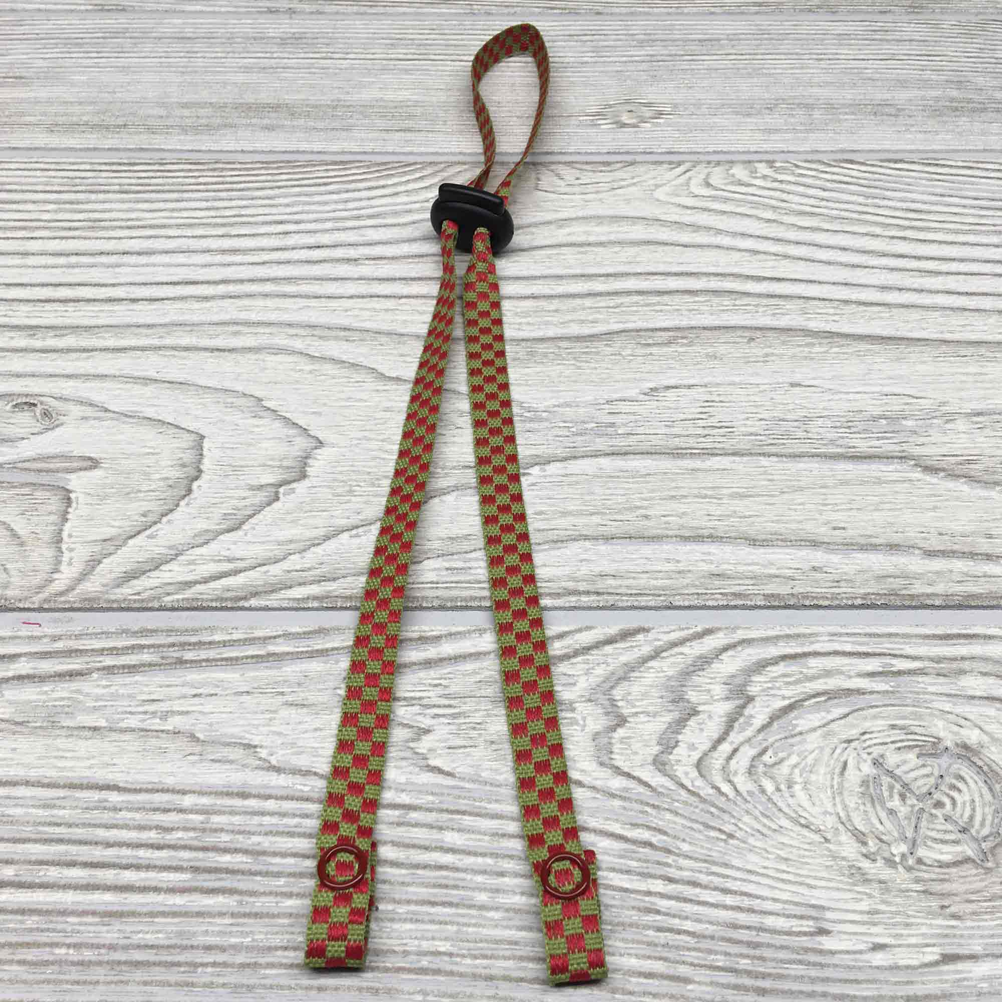 Chic Face Mask Lanyard Holder Strap with Stopper 24” - Checkered