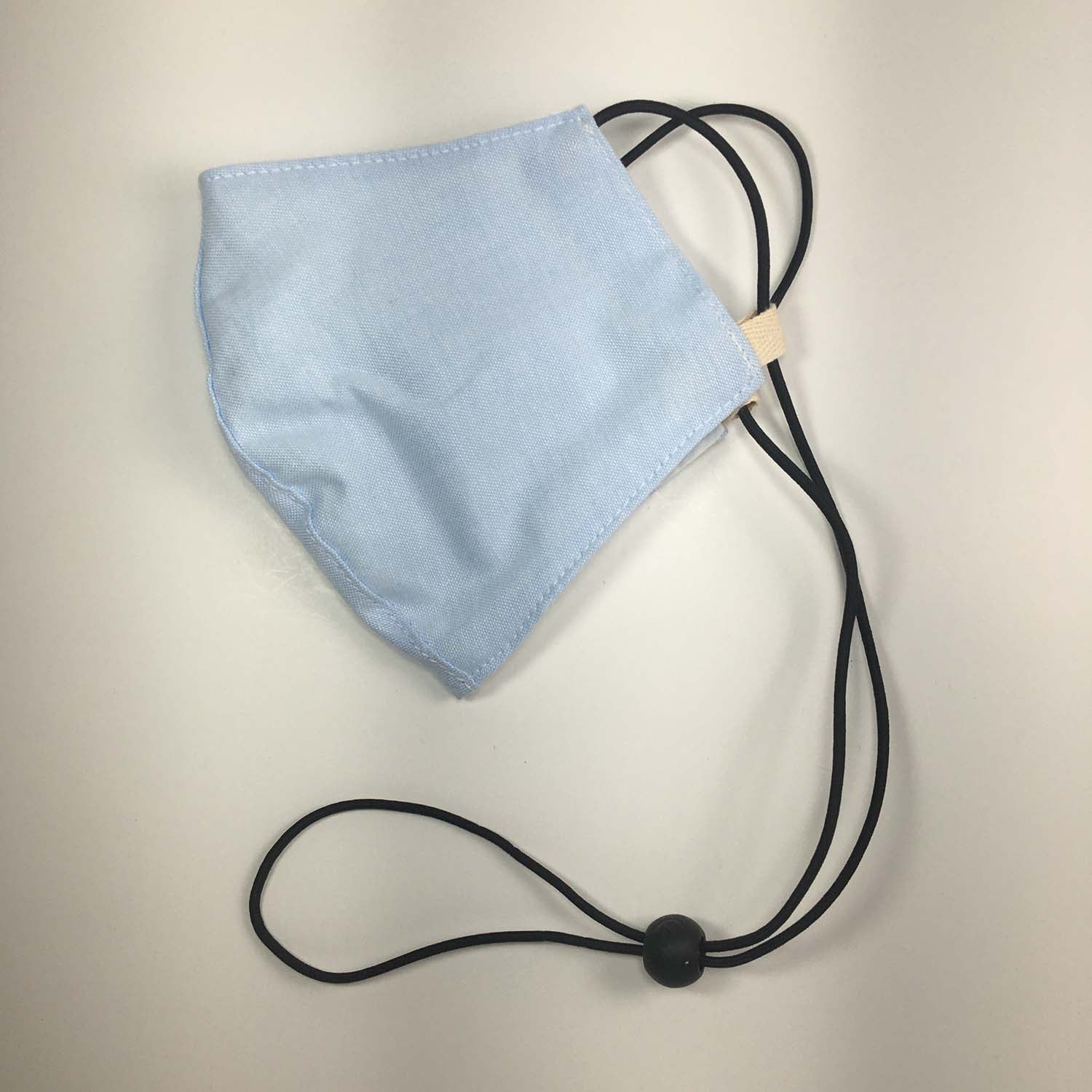 MEDIUM Oxford Cotton Adjustable Face Masks Filter Pocket - Baby Blue