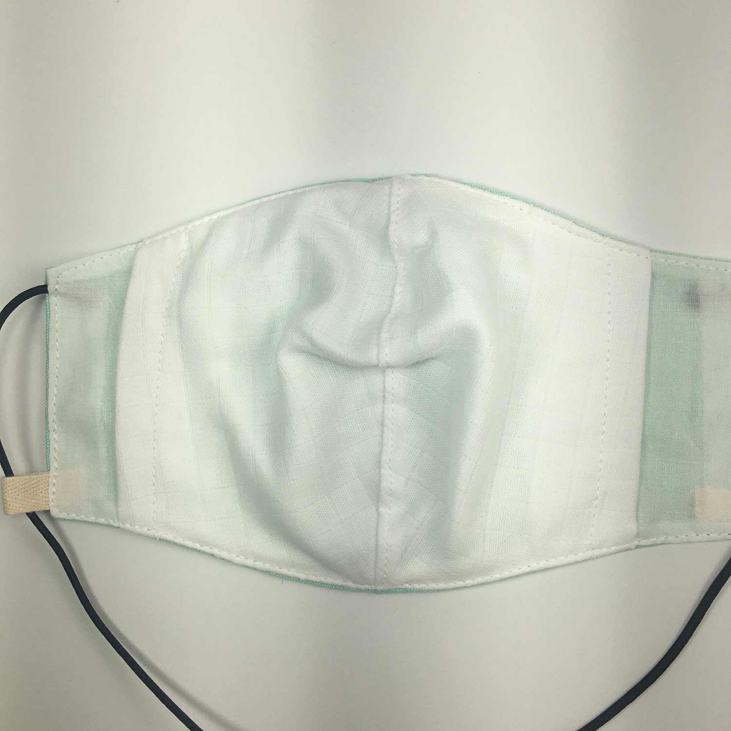 MEDIUM Oxford Cotton Adjustable Face Masks Filter Pocket - Mint Green