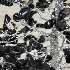 Feng Shui Gemstone Tree of Life - 300 Beads - Black Agate