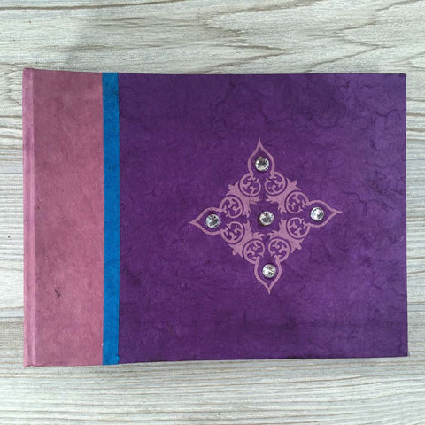 Handmade Paper Photo Album Journal - Small - Jewel Purple