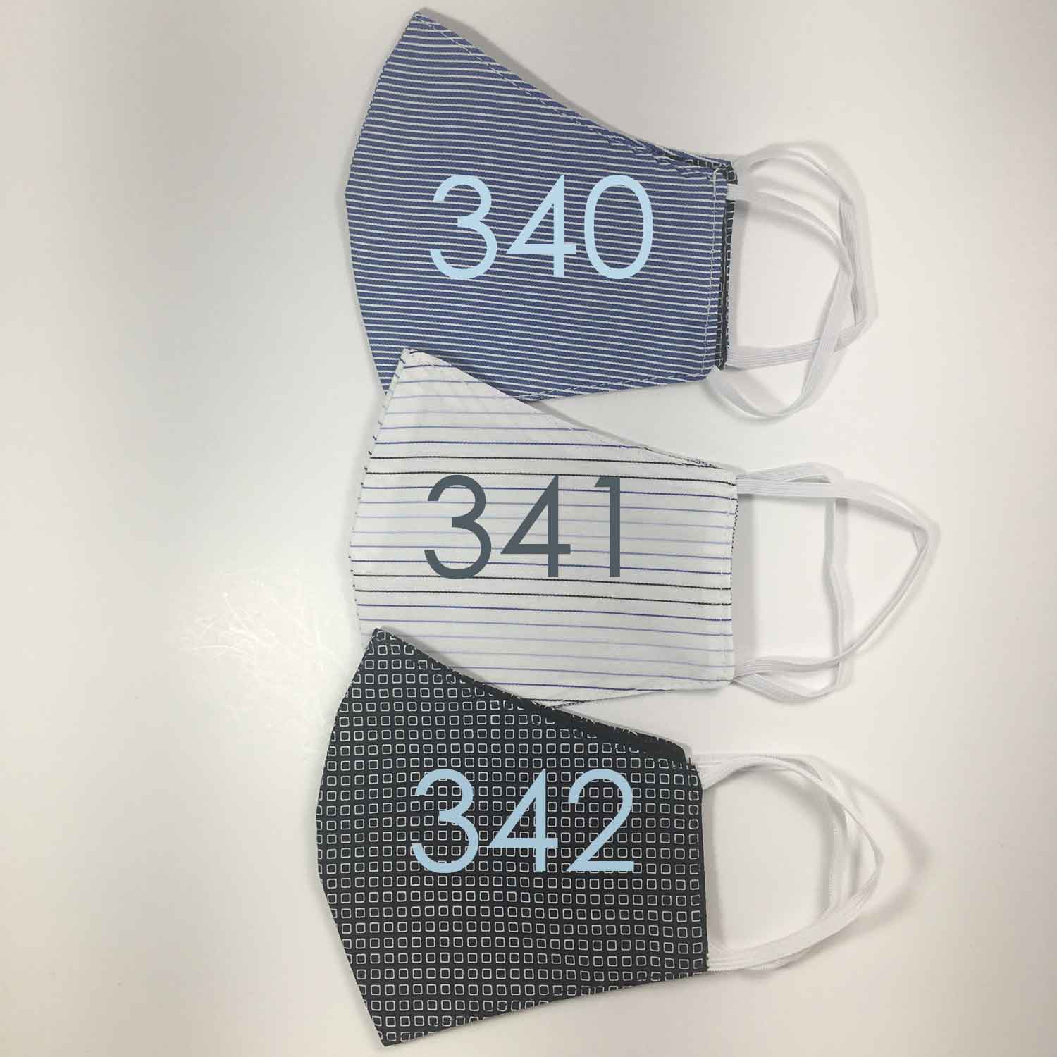 Handmade MEDIUM Cotton Face Masks - Reversible 3D - 340-342