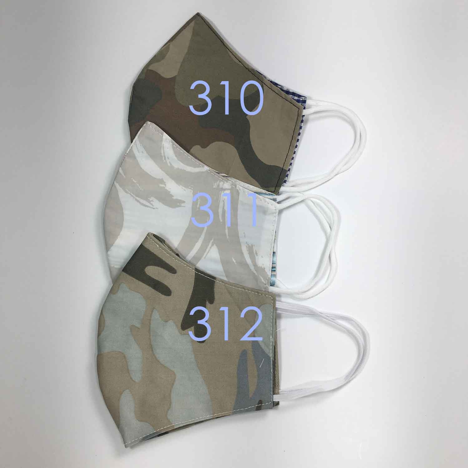 Handmade MEDIUM Cotton Face Masks - Reversible 3D - 310-312