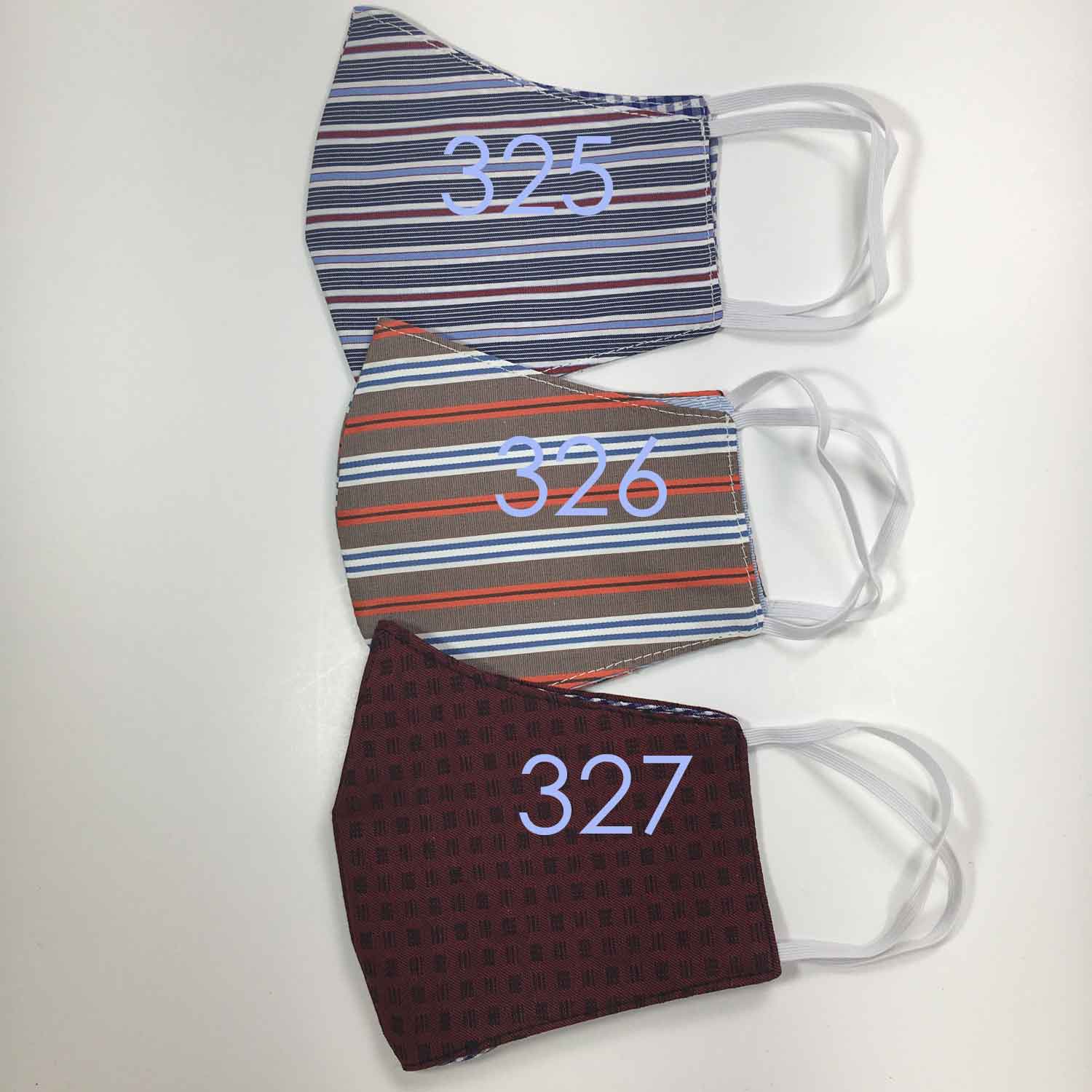 Handmade MEDIUM Cotton Face Masks - Reversible 3D - 325-327