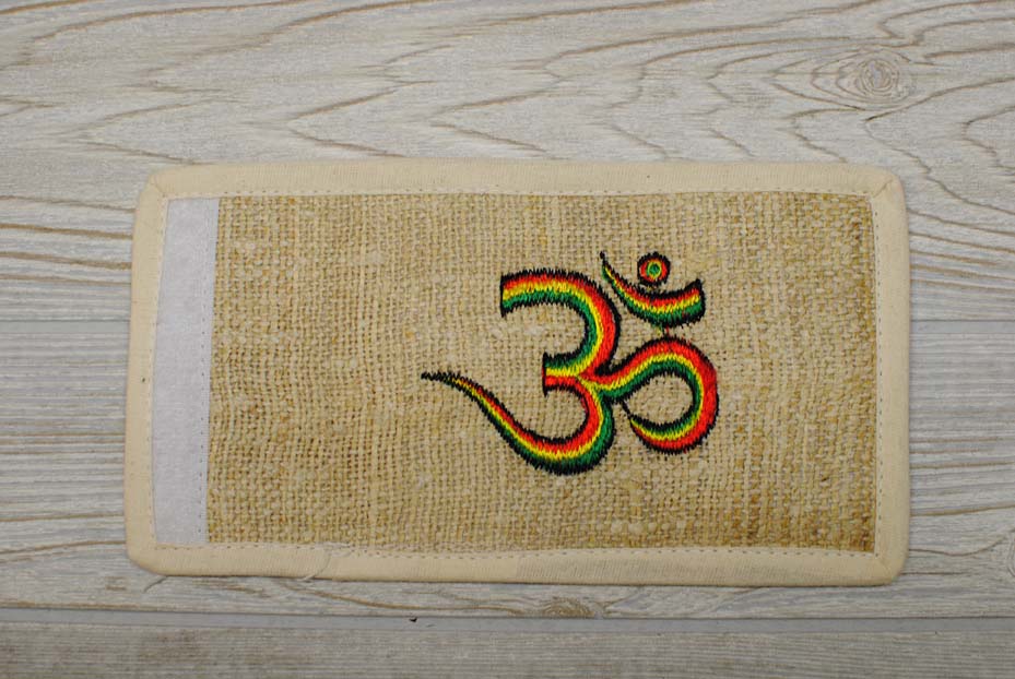 Hemp Bi-Fold Wallet - Rainbow Om