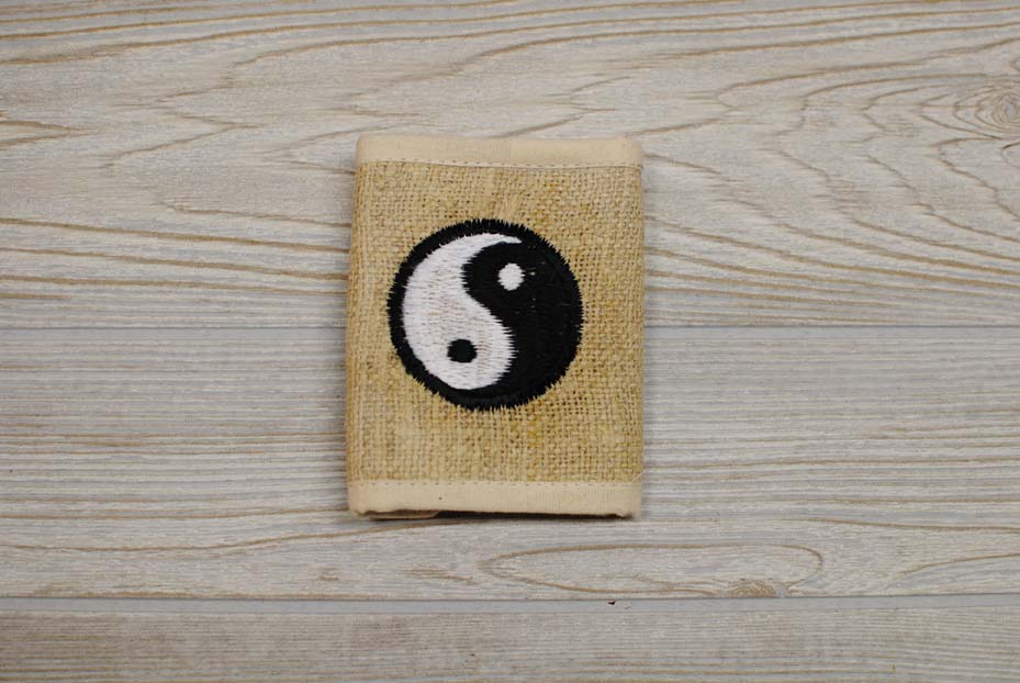 Hemp Bi-Fold Wallet - Ying Yang