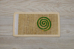 Hemp Bi-Fold Wallet - Green Swirl
