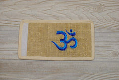 Hemp Bi-Fold Wallet - Blue Om