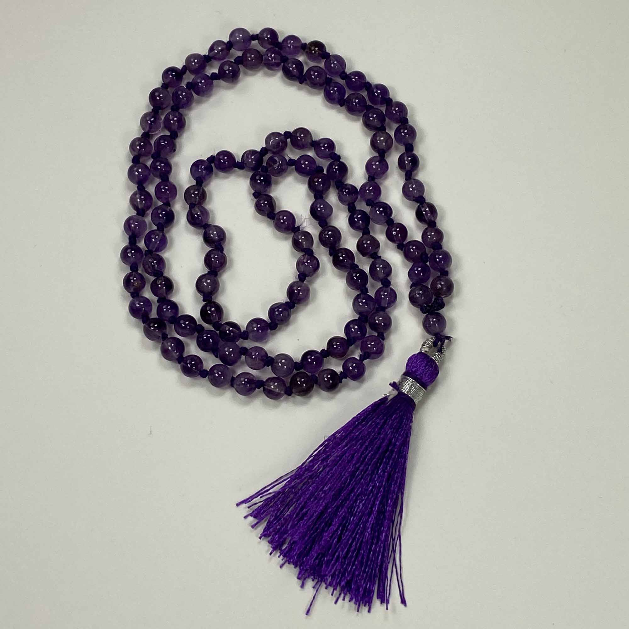 108 Japa Mala Meditation Necklace - Amethyst