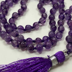 108 Japa Mala Meditation Necklace - Amethyst