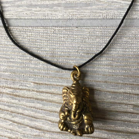 Tibetan Silver Pendant Necklace - Ganesh