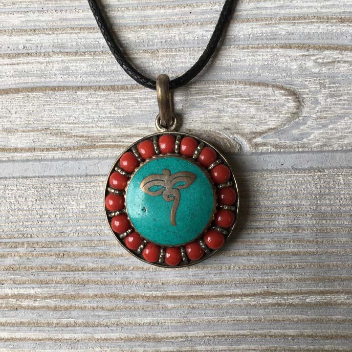 Tibetan Silver Pendant Necklace - Buddha Eye