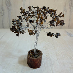 Tiger's Eye Gemstone Tree of Life - 160 Beads | Feng Shui Decor